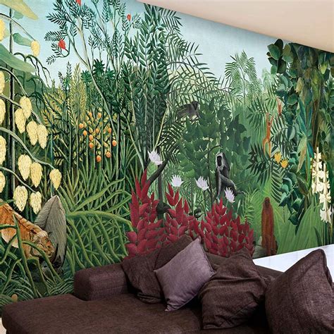 Custom 3d Mural Tropical Rainforest Jungle Green Large