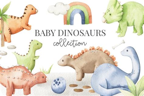 Baby Dinosaur Watercolor Set