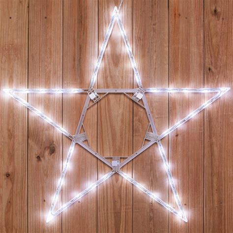 Christmas Hanging Led Star Cool Bright White Outdoor Star