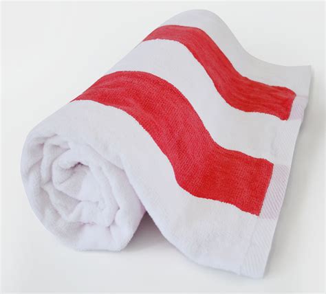 TowelsOutlet Com 30x60 Terry Beach Towels Cotton Velour Cabana Stripe