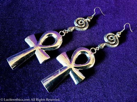 Apep Ankh Earrings