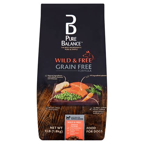 With this brand of dog food, you really cannot go wrong with whichever line you choose. Pure Balance Wild & Free Grain Free Formula Salmon & Pea ...