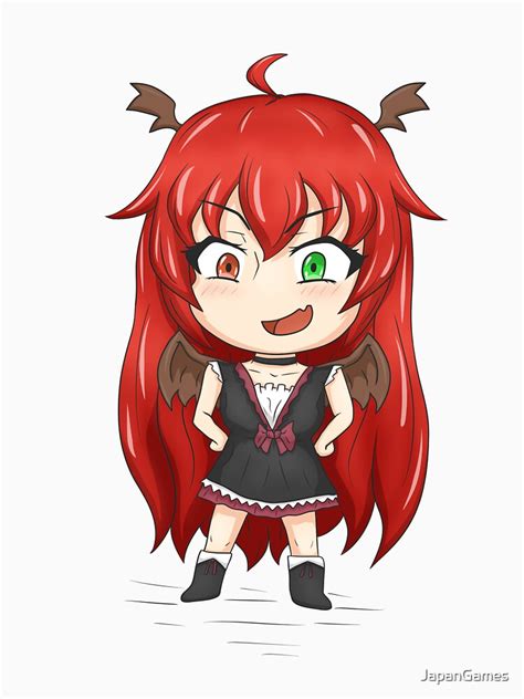 Kawaii Evil Vampire Chibi Anime Girl Original Character T Shirt By