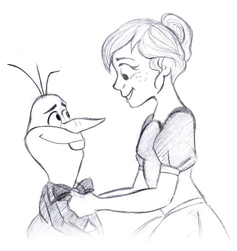 Anna And Olaf Frozen Fan Art 35277070 Fanpop