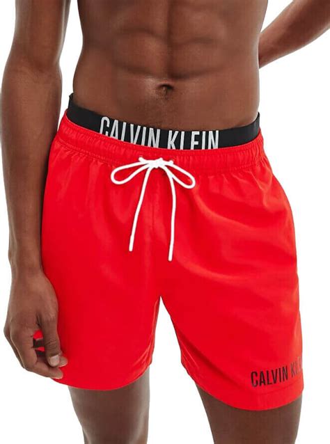 Calvin Klein Double Waistband Swim Shorts Intense Power Km0km00552