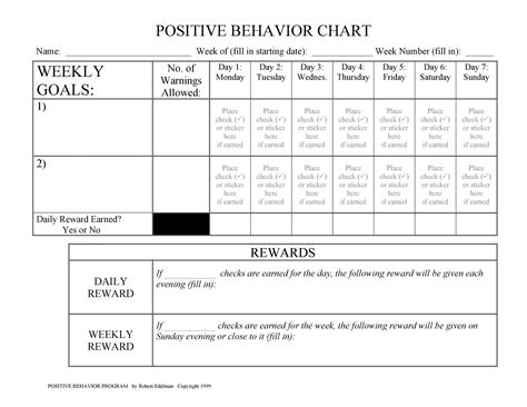 Daily Behavior Report Template