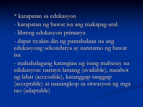 Ipaliwanag Ang Karapatan Sa Edukasyon