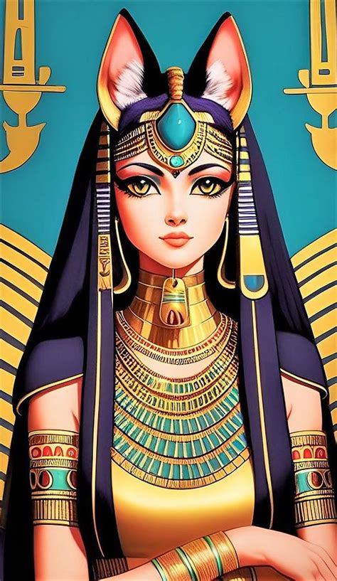 Bastet Egyptian Goddess Digital Art By Denise F Fulmer Fine Art America