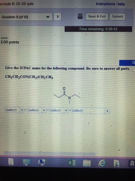 Solved Give The Iupac Name For The Following Compound Be Chegg 23064 Hot Sex Picture