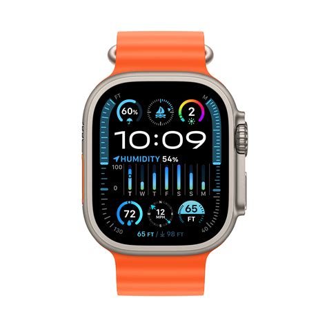 Buy Apple Watch Ultra 2 Gps Cellular With Orange Ocean Band M L 49mm Display Titanium Case