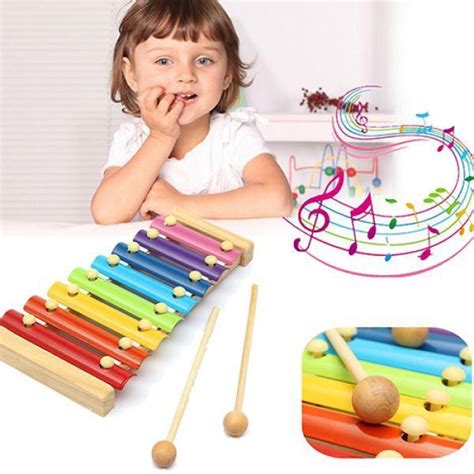 Wooden Xylophone Musical Toy For Children Multicolor Tiddle Toons