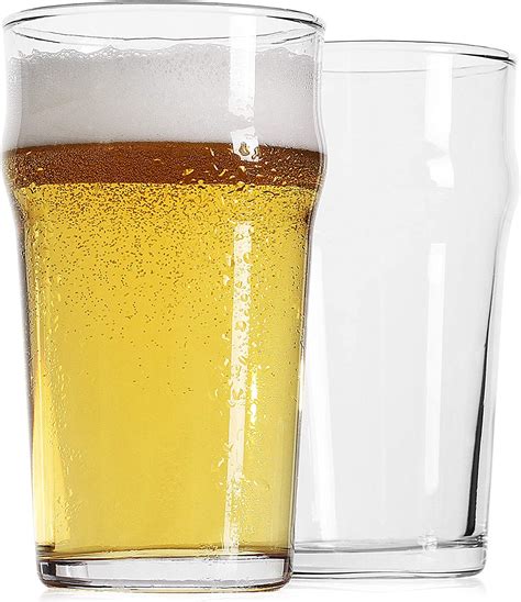 Pint Glass British Style Imperial Beer Glasses Set Of 2 English Pub Style Ale Glassware Unique