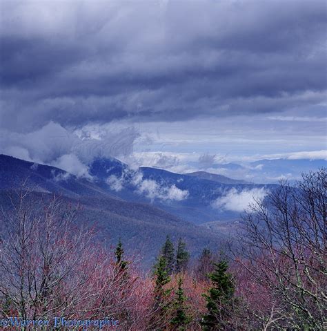 Blue Ridge Mountains With Low Cloud Photo Wp02690