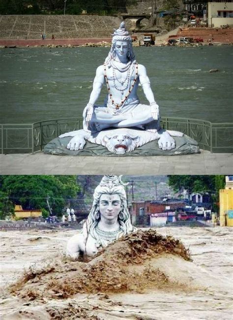 Shiva Statue During The Kedarnath Flood Gag