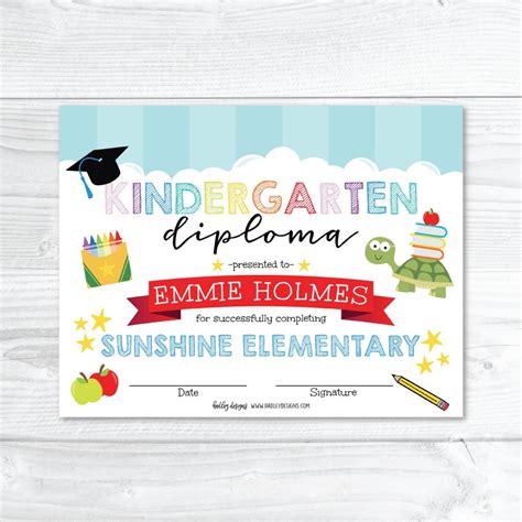 Editable Preschool Diploma Printable Preschool Graduation Etsy