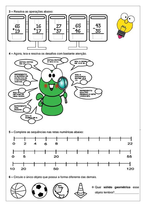 Atividades De Matemática 3 Ano Para Imprimir