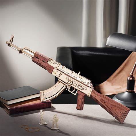 Rokr 3d Diy Wooden Puzzle Ak 47 Submachine Gun For Adults Best Ts