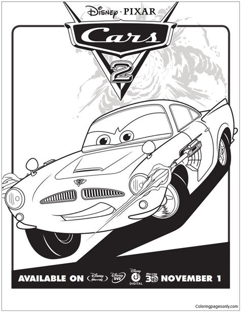 Disney Cars 2 4 Coloring Page Free Printable Coloring Pages