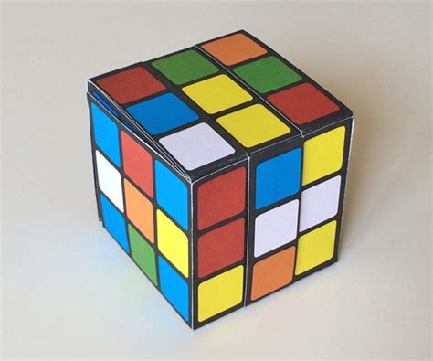 Make sure the creases are nice and crisp. Paper Puzzle Box: printable Rubik's cube or calendar