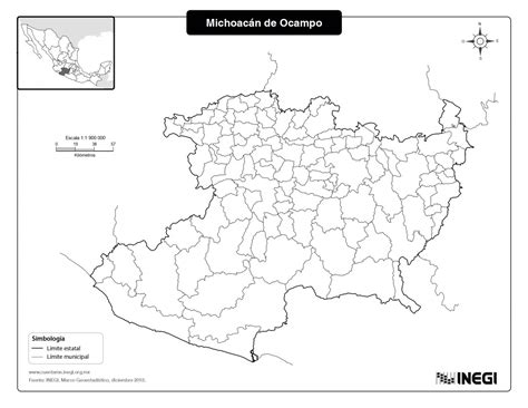 Mapa Del Estado De Michoacán De Ocampo Con Municipios Mapas Para