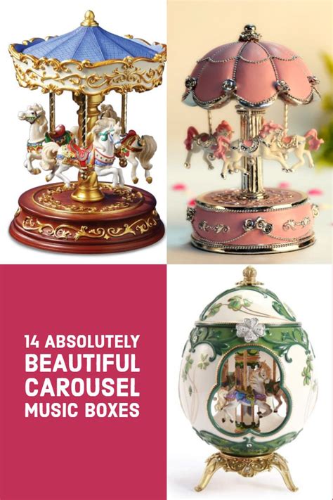14 Absolutely Beautiful Carousel Music Boxes Music Box New Baby