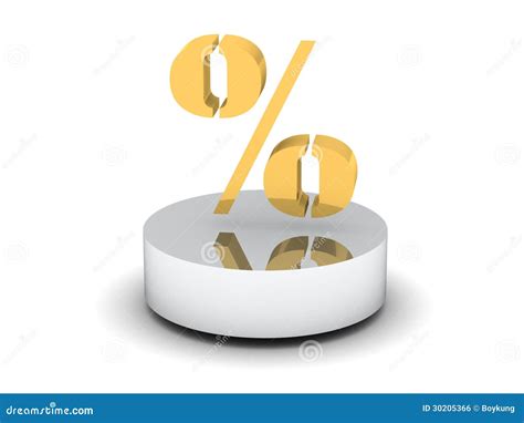 Golden Percentage Symbol Stock Illustration Illustration Of Money