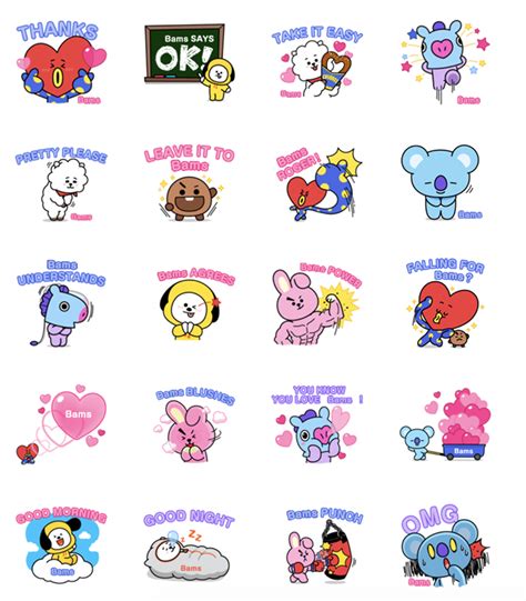 You can shuffle all pics, or, shuffle your favorite pics only. LINE Sediakan Custom Stickers versi BT21 - Unbox.id