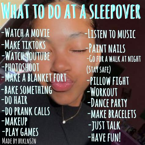 What To Do At A Sleepover Artofit