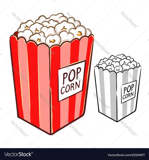 Popcorn Hand Drawing Royalty Free Vector Image