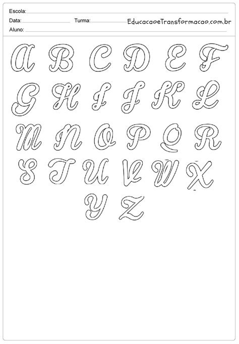 Moldes De Letras Cursiva Para Imprimir Ictedu