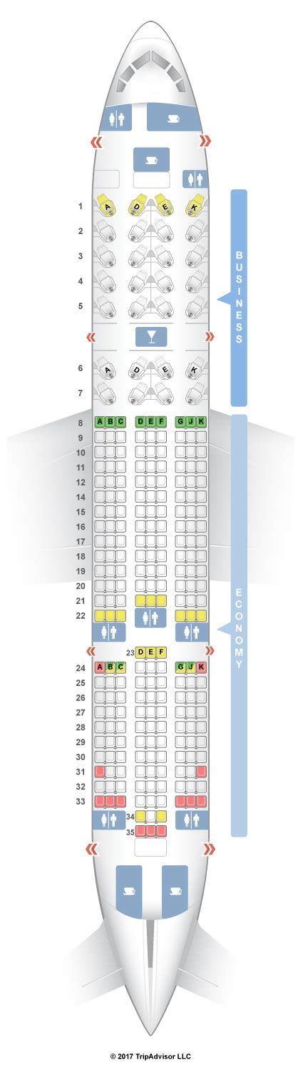 Boeing 787 8 Dreamliner Seat Map Air Canada