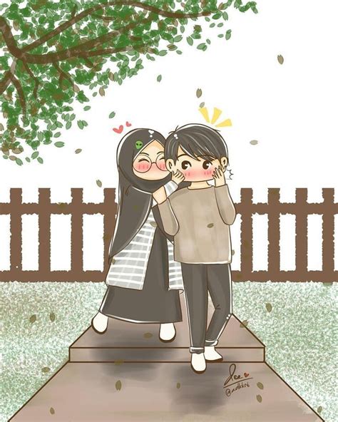 Couple Gambar Kartun Korea Pasangan Romantis Balasan Dari Anime Korea Cute Couple Unyu Unyu