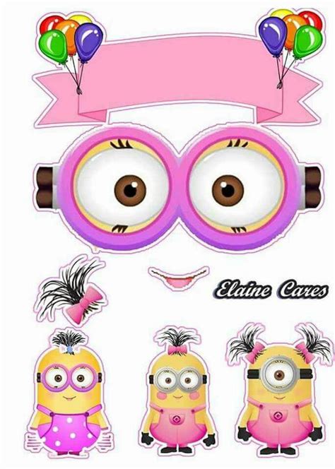 Topo De Bolo Minions Para Editar E Imprimir Gr Tis Festa Free