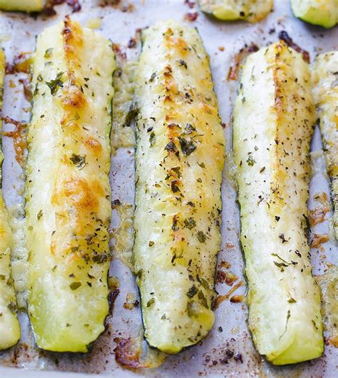 Place the zucchini onto a cookie sheet. Baked Parmesan Zucchini | Easy Oven Baked Vegetable Side ...