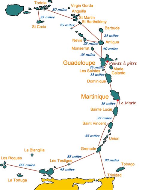 Carte des iles des Caraïbes croisière à faire Caribbean islands Caribbean travel Carribean