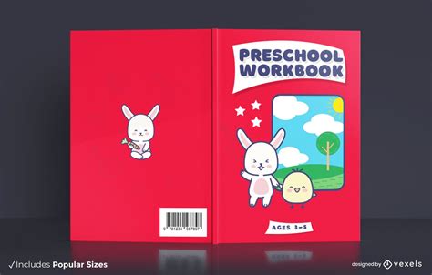 Preschool Workbook Cover Design Vector Download