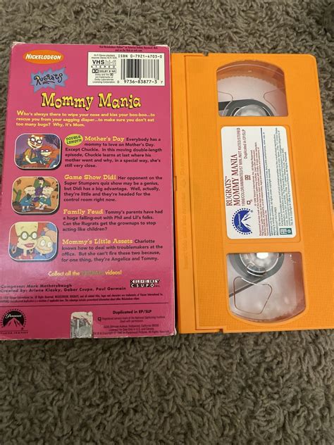Rugrats Mommy Mania Nickelodeon Orange VHS Original 1998 97368387737 EBay