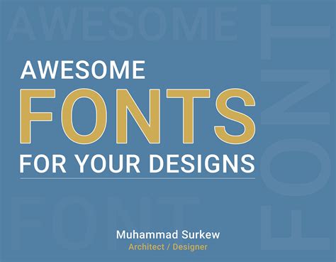Awesome Fonts On Behance