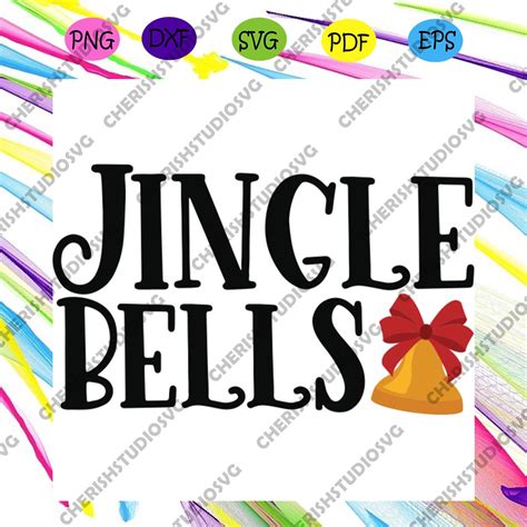 Jingle Bell Svg Christmas Svg Christmas Bell Svg Cherishsvgcricut
