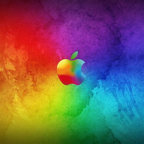 Download Wallpaper 2048x2048 Apple Colorful Background Brand Logo