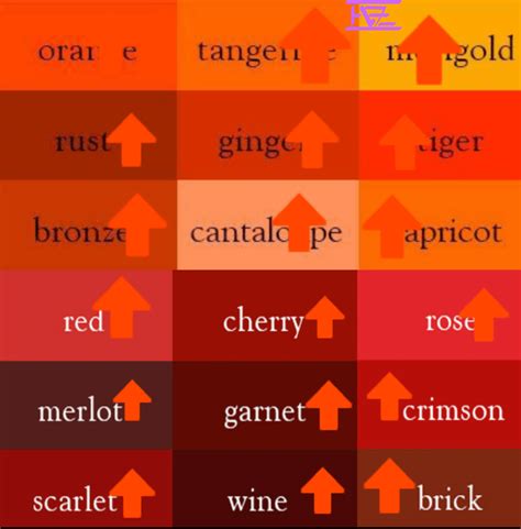 Here Are Different Shades Of Orange And Red With The Symbol Embedded In