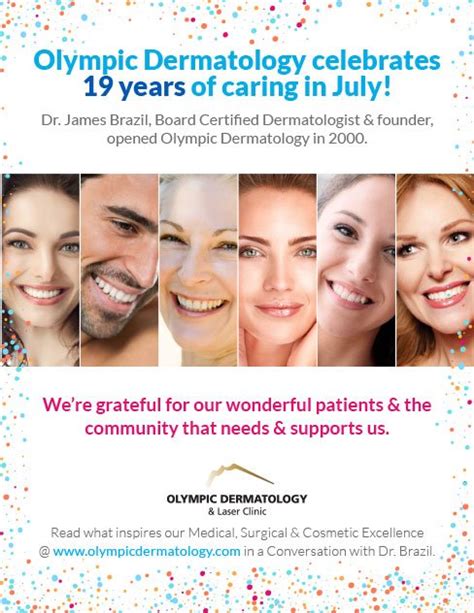 19 Years Of Caring Olympic Dermatology And Laser Clinic