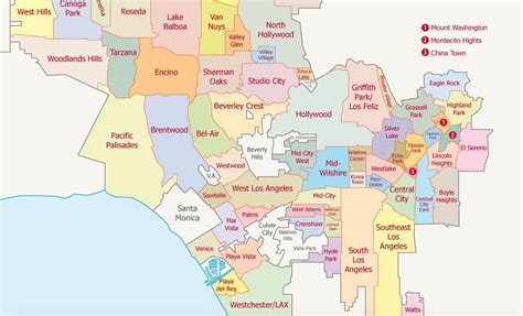 Où Dormir à Los Angeles Meilleurs Quartiers And Hôtels Où Loger Carte