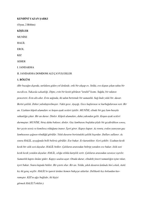 Kendini Yazan şarkı-Adalet Ağaoğlu-1994-66s