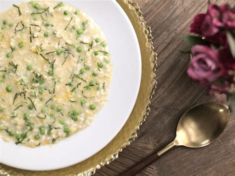 Pea And Mint Risotto Recipe Valerie Bertinelli Food Network