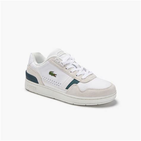 Womens T Clip Leather And Suede Trainers Lacoste In 2021 Suede