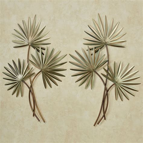 Undoubtedly wall art also relies on your own personal tastes and the design of furniture in your house. Fan Palm Indoor Outdoor Tropical Metal Wall Sculpture Set