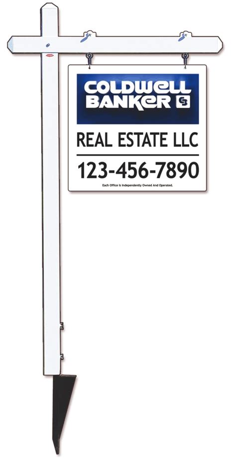 Coldwell Banker Real Estate Aluminum Sign Post And 3d Sign Panel Unit