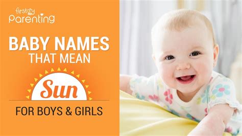 30 Stunning Baby Names That Mean Sun For Boys And Girls Youtube