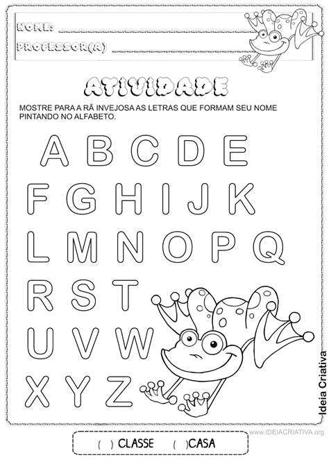 Atividades Pinte As Letras Do Seu Nome
